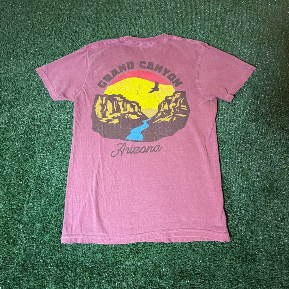 Comfort Colors Grand Canyon Arizona Graphic T-Shirt Pink Small Cotton Tee
